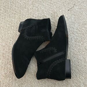 Black suede jack rodgers bootie